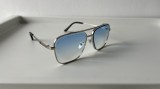 Ochelari de soare Andrew Tate Style Rama aurie Lentile albastre degrade, Rectangulara, Unisex, Protectie UV 100%