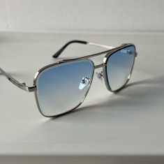 Ochelari de soare Andrew Tate Style Rama aurie Lentile albastre degrade