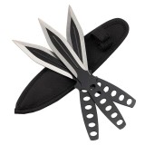 Cumpara ieftin Set 3 cutite de aruncat IdeallStore&reg;, Ballistic Blades, 22.5 cm, negru, husa inclusa