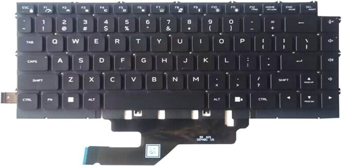 Tastatura Laptop, Dell, Alienware X14 R2, 06N8R6, iluminata RGB, layout US