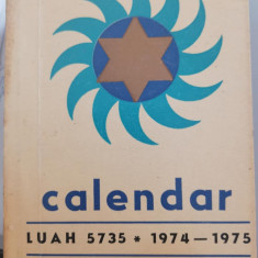 Calendar evreiesc, LUAH 5735, 1974-1975, București, Moses Rosen iudaica