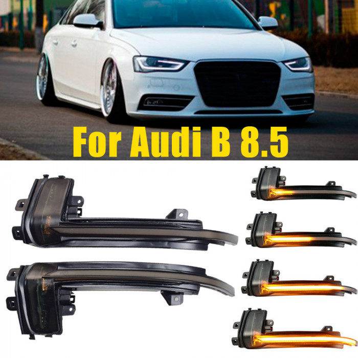 Set de 2 lampi led semnalizare dinamica oglinda Xentech Light Audi A4 A5 B8 si B8.5si A6 C6 A8 D3 12V - B8.5