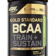 Pudra energizanta BCAA Train Sustain Raspberry Pomegranate, 266g, Optimum Nutrition