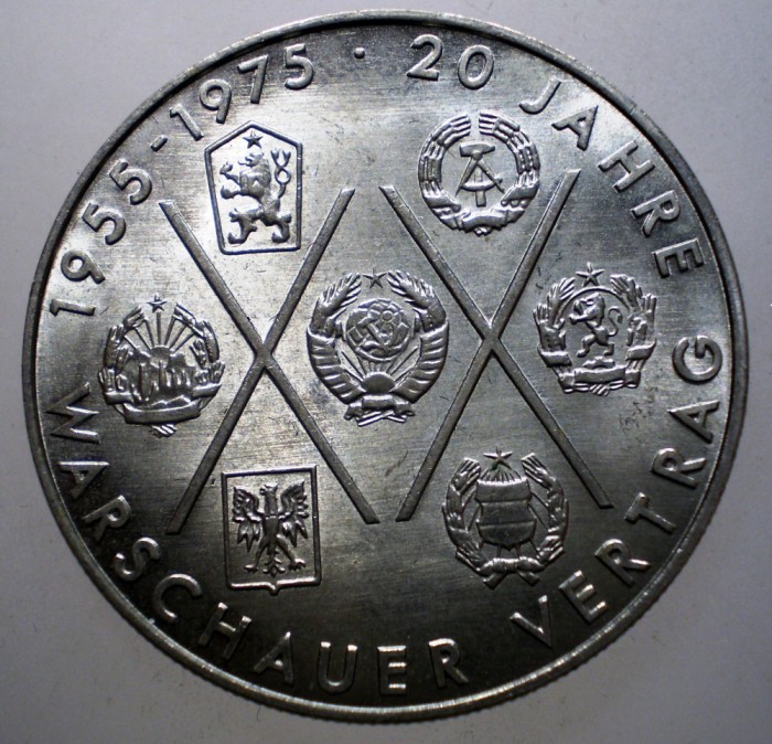 2.036 GERMANIA RDG DDR WARSAW PACT 10 MARK 1975 A AUNC
