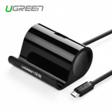Micro USB OTG Cable Adapter with Cradle 50cm-Culoare Negru, Ugreen