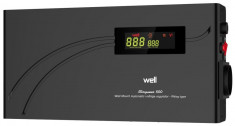 Stabilizator automat de tensiune cu releu WELL 500VA, 500 VA, AVR-REL-SLIMPOWER500-WL foto