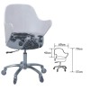 Scaun Coafor Manichiura ROSE Total Pro Beauty, Piele Ecologica, Reglabil, Alb, 55x55 cm, Salon Profesional