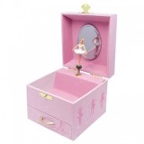 Cutie Muzicala Patrata Balerina Roz, Trousselier