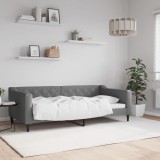 VidaXL Cadru de pat, gri &icirc;nchis, 90x190 cm, material textil
