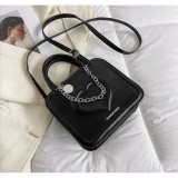Geanta de umar eleganta pentru dame, model inimioara, colectia Black Fashion Bags, T257