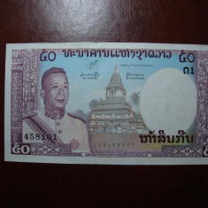 LAOS 50 KIP 1963 UNC