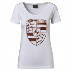 Tricou Dama Oe Porsche Essential Marimea L Alb / Gold WAP82200L0K