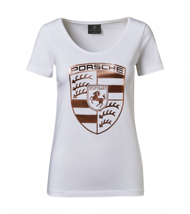 Tricou Dama Oe Porsche Essential Marimea L Alb / Gold WAP82200L0K