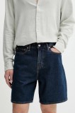 Abercrombie &amp; Fitch pantaloni scurți jeans culoarea bleumain, KI128-5029