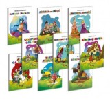 Pachet 9 carti de colorat literatura universala - Fratii Grimm, Hans Christian Andersen, La Fontaine, Charles Perrault