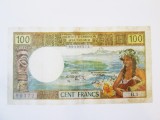 Rara! Polinezia Franceza-Insula Tahiti(Capitala Papeete) 100 Francs 1969,bancnota din imagini la cel mai mic pret