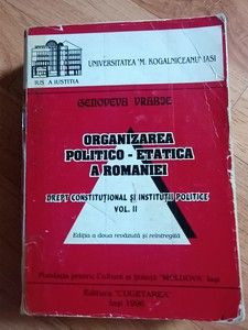 Organizarea politico-etatica a Romaniei- Genoveva Vrabie foto