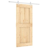 Cumpara ieftin Usa glisanta cu set feronerie, 90x210 cm, lemn masiv de pin