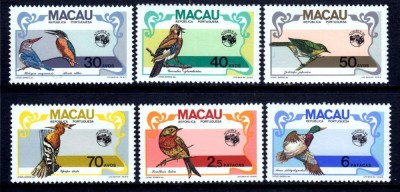 Macau 1985 - Pasari, fauna, serie neuzata foto