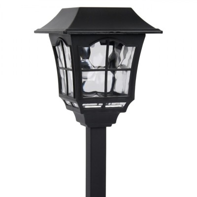 Lampă Solară, Vitraliu, 32 cm, Culoare Negru, Material Plastic foto