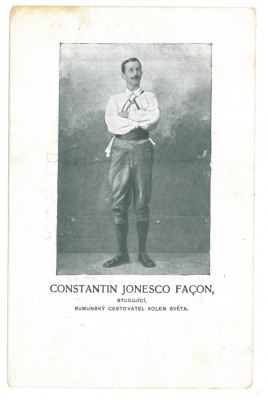 3898 - CONSTANTIN IONESCU, Student, Calator prin Lume - old postcard - unused foto