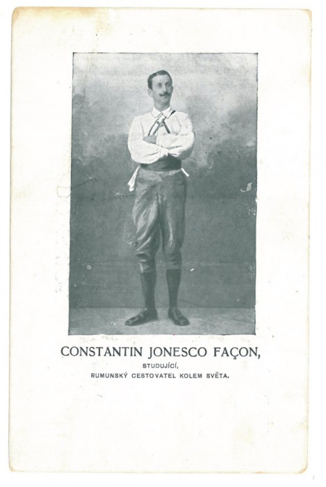 3898 - CONSTANTIN IONESCU, Student, Calator prin Lume - old postcard - unused