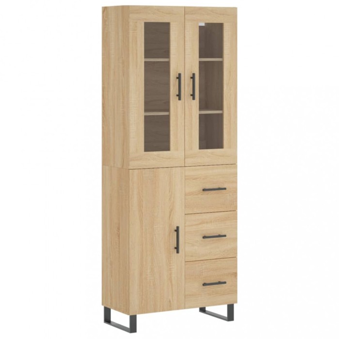 Dulap inalt, stejar sonoma, 69,5x34x180 cm, lemn compozit