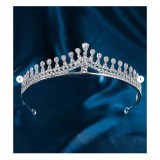 Cumpara ieftin Diadema Mireasa cu Strsuri,Argintie -18611