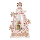 Cumpara ieftin Decoratiune Craciun muzicala polirasina cu led Tort 14x8x24 cm