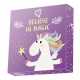 Set creativ tablou Believe in Magic, pictura cu diamante, Diamond Dotz