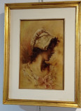 Portret de femeie pictură, Portrete, Ulei, Realism