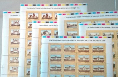 TIMBRE ROMANIA LP1724/2006 Centenar Exp. Generala 1906 SET 6 COLI MNH descriere foto