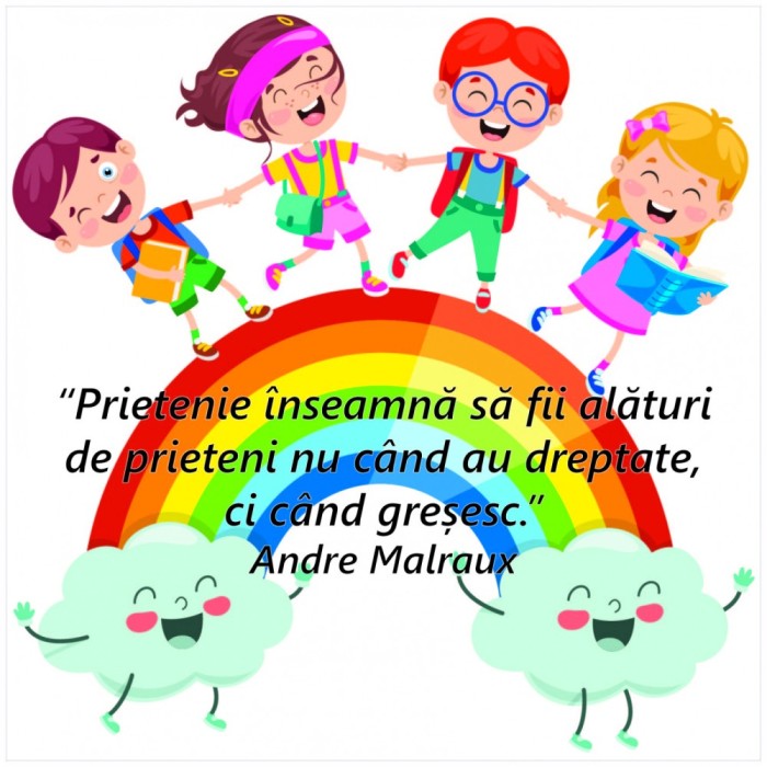 Sticker Curcubeu si Prieteni - 60x60 cm