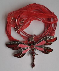 Pandantiv dragonfly Rosu foto