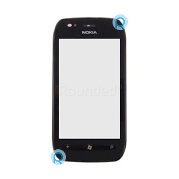 Capacul frontal al Nokia 710 Lumia Ecran tactil negru foto
