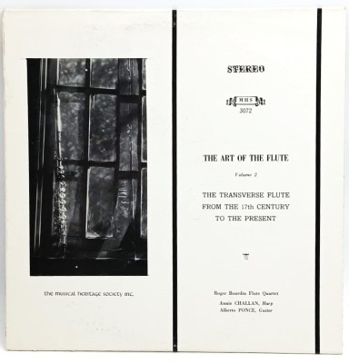 Roger Bourdin,Bourdin,Challan &amp;lrm;&amp;ndash; The Flute from the 17th Century to the Present vinil Lp disc HMS SUA 1969 foto