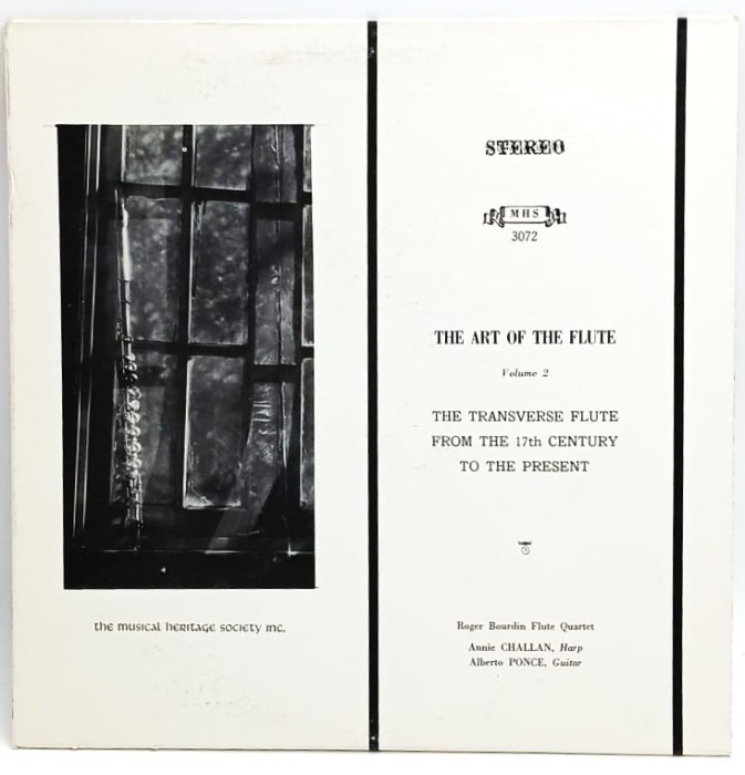 Roger Bourdin,Bourdin,Challan &lrm;&ndash; The Flute from the 17th Century to the Present vinil Lp disc HMS SUA 1969