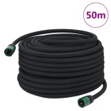 vidaXL Furtun poros de grădină, negru, 0,6&quot;, 50 m, cauciuc