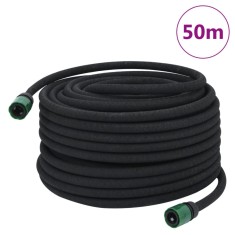 vidaXL Furtun poros de gradina, negru, 0,6&amp;quot;, 50 m, cauciuc foto
