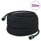 vidaXL Furtun poros de gradina, negru, 0,6&quot;, 50 m, cauciuc
