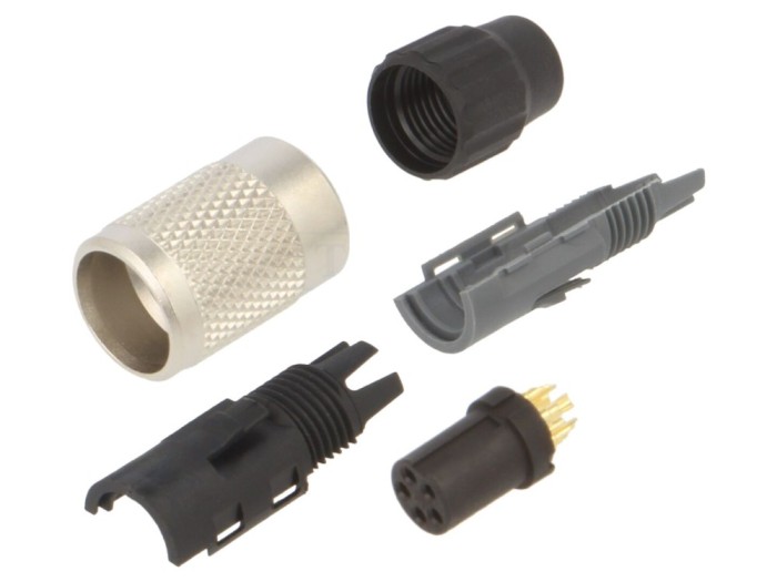 Conector M9 mamă pe cablu, 5-Pin