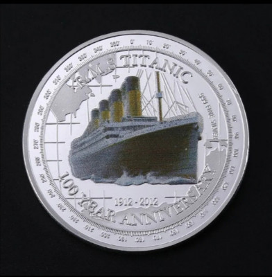 Monedă aniversară 100 de ani de la scufundarea Titanicului foto