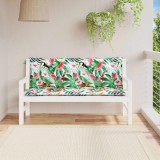 Perne Banca Gradina 2 buc Multicolor 150x50x7cm Poliester Exterior Pasari Frunze Flori
