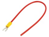 Cablu CHEVAL roșu 250mm cu terminale presate neizolate M4WI-400RD025