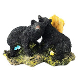 Cumpara ieftin Statueta decorativa reprezentand doi ursi pe stanca, 16 cm, 364H