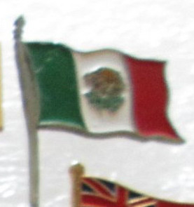 Insigna, pin - drapel Mexic foto