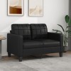 VidaXL Canapea cu 2 locuri, negru, 120 cm, piele ecologică 359112