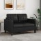 vidaXL Canapea cu 2 locuri, negru, 120 cm, piele ecologică 359112