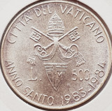 762 Vatican 500 Lire 1984 Ioannes Paulus II (Holy Year) km 168 argint