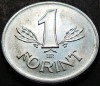 Moneda 1 FORINT - RP UNGARIA, anul 1989 * cod 1972 = A.UNC, Europa, Aluminiu